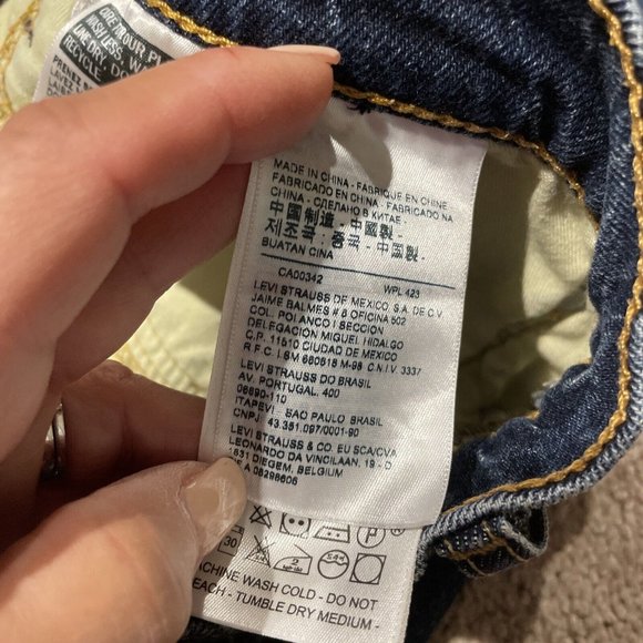 Levis 502 Jeans Men 40x30 (Tag: 40X34) Tapered Leg Regular Fit Denim Pants Blue - Picture 10 of 15